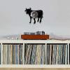 12 Inch Wall Vinyl Decorative Wall Clocks Cattle Silhouette Wall Clock Made of Vinyl LP Record Ox Cow Herbivorous Animal Wall Watch Black Hanging Decor view 4