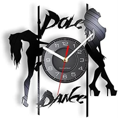 12 Inch Wall Vinyl Decorative Wall Clocks Pole Dance Vintage Wall Clock Ladies Passionate Dance High Heels Silhouette Wall Watch Artwork