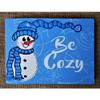 1 Pcs Be Cozy Shelf Sitter Block Snowman Sign Winter Season Christmas Tiered Tray view 1