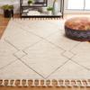 SAFAVIEH Casablanca Collection Accent Rug - 3' x 5', Beige, Handmade Moroccan Boho Trellis Tassel Wool, Ideal for High Traffic Areas in Entryway, Living Room, Bedroom (CSB466B) view 1