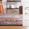 SAFAVIEH Washable Rug Tucson Collection - 6' Square, Navy & Rust, Slip Resistant & Easy to Clean, Ideal for Living Room, Bedroom, Dining Space (TSN130N) view 3