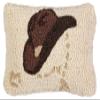 Chandler 4 Corners Artist-Designed Howdy Ma'am Hand-Hooked Wool Decorative Throw Pillow (8 in x 12 in) Cowboy-Themed Pillow for Couches & Beds - Low Maintenance Country Western Decor for Home view 1