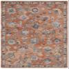 SAFAVIEH Blossom Collection Accent Rug - 4' x 6', Rust & Blue, Handmade French Country Floral Wool, Ideal for High Traffic Areas in Entryway, Living Room, Bedroom (BLM466P) view 2