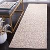 SAFAVIEH Trace Collection Runner Rug - 2'3" x 8', Ivory & Pink, Handmade Scroll Wool, Ideal for High Traffic Areas in Living Room, Bedroom (TRC103U) view 1