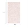 SAFAVIEH Trace Collection Runner Rug - 2'3" x 8', Ivory & Pink, Handmade Scroll Wool, Ideal for High Traffic Areas in Living Room, Bedroom (TRC103U) view 2