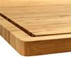 BambooMN Bamboo Burner Cover Cutting Board, 3-Ply, Large Square, 20"x20"x0.75" - Grooved/Flat with Cleaver, Knife, and Kitchen Shear Set view 4