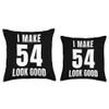 54 Years Old Funny 54th Birthday Men Women Quote 54 Years Throw Pillow view 3