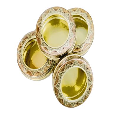 Amstems 4 Pcs Aluminium Round Tins containers Saffron Can storage Jar (4)