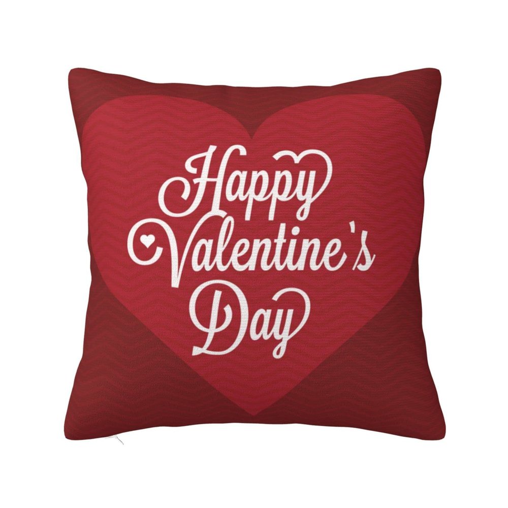 Happy Valentine's Day 2023 Throw Pillow Covers Double Side Design Cushion Pillowcase Decor Home Couch Sofa Car Bed 18"X18"