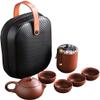 DEPILA LIANXIAO - Purple Sand Tea Cups Ceramic Portable Teapot Set Outdoor Travel Gaiwan Tea Cups of Tea Ceremony Teacup pot view 1