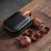 DEPILA LIANXIAO - Purple Sand Tea Cups Ceramic Portable Teapot Set Outdoor Travel Gaiwan Tea Cups of Tea Ceremony Teacup pot view 4