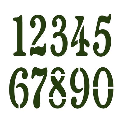 CHELSEA Numbers Stencil - 2 Inch Fancy Classic Basic Font Address House Curb Mailbox Plastic Sheet S933-810