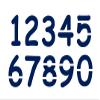 COMIC SANS Numbers Stencil - 2 Inch Basic Thick Font Address House Curb Mailbox Plastic Sheet S935-810 view 1