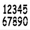 COMIC SANS Numbers Stencil - 2 Inch Basic Thick Font Address House Curb Mailbox Plastic Sheet S935-810 view 2