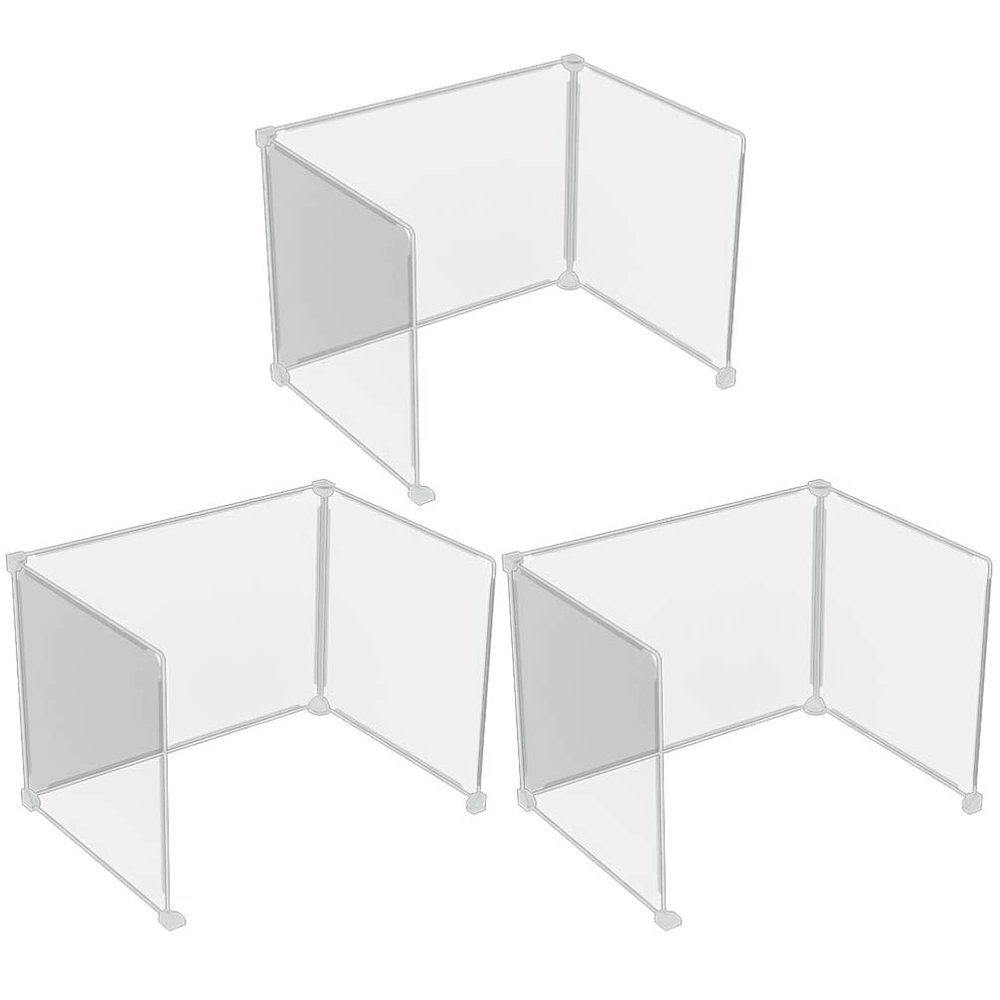 Plastic Desk Divider Transparent Sneeze Guard for Office and Classroom, 18.11 X 12.20 X 0.78 Inch, Portable Privacy Shield for Students and Employees