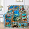 Deep Sea Turtle Blanket, Soft Flannel Throws Cozy Lightweight Blankets for Couch Bed Sofa, Practical Gift Unisex Large 80"60" for Adult/Double view 1