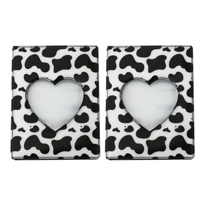 2pcs Love Hollow Photo Album small heart album Book cow Print picture frame photo frame binder Mini Book Stamp mini binder pvc wedding