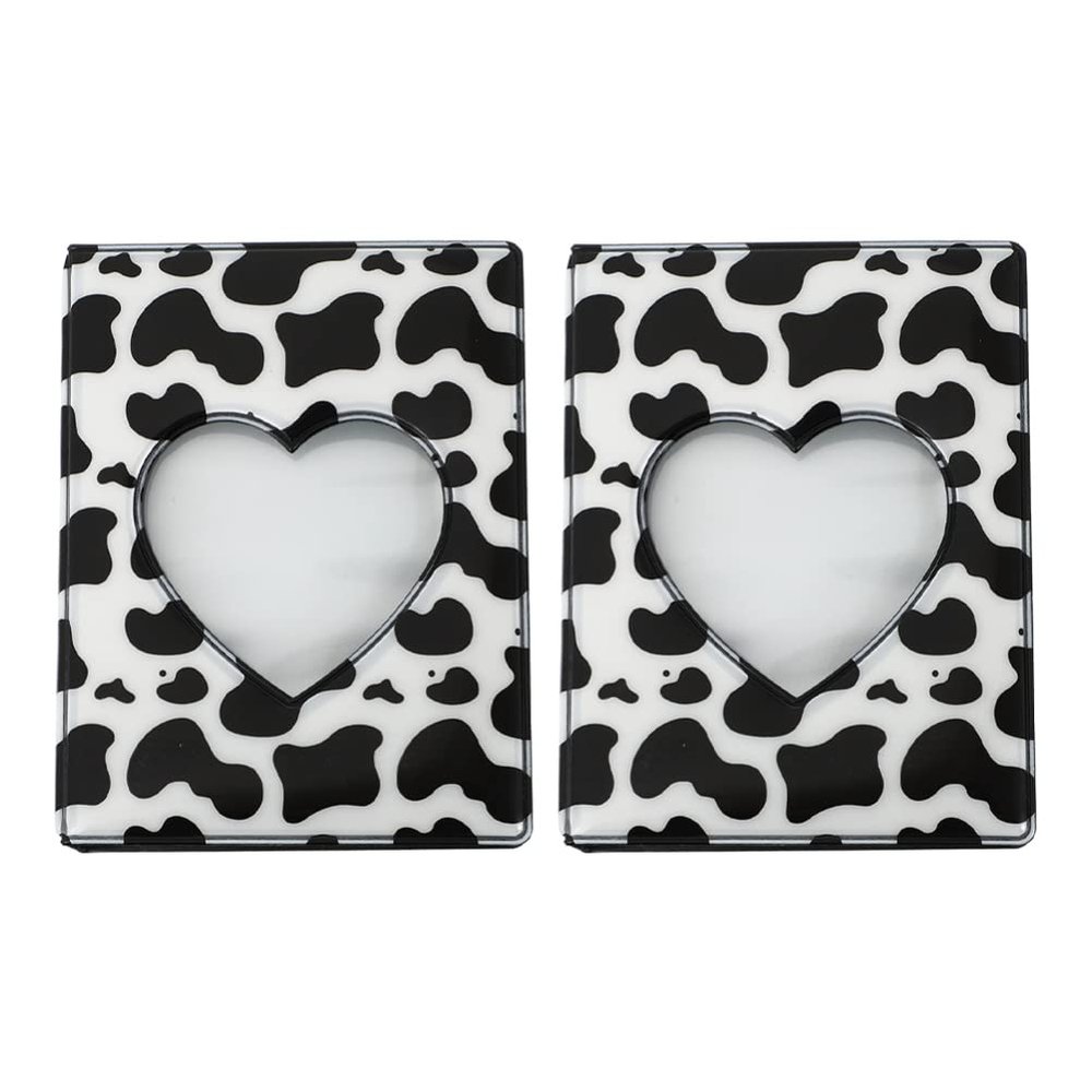 2pcs Love Hollow Photo Album small heart album Book cow Print picture frame photo frame binder Mini Book Stamp mini binder pvc wedding