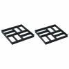 Tidyard 2 Piece Pavement Molds Plastic Garden Stone Molds Black for Paving Corridors, Balconies, Courtyards, Vegetable Plots, Outdoor Landscaping Decor 15.7 x 15.7 x 1.6 Inches (L x W x H) view 1