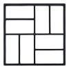 Tidyard 2 Piece Pavement Molds Plastic Garden Stone Molds Black for Paving Corridors, Balconies, Courtyards, Vegetable Plots, Outdoor Landscaping Decor 15.7 x 15.7 x 1.6 Inches (L x W x H) view 2