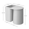 Wall-Mounted Magnetic Toiletries Organizer Toothbrush Cup Toothpaste -Saving Bathroom Storage Simple Design Material Easy Installation view 2