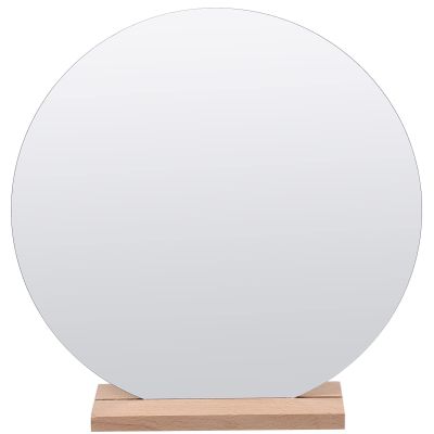 Yardwe Acrylic Irregular Desktop Cosmetic Mirror Aesthetic Makeup Mirror Stand for Bedroom Dorm and Vanity Decor for Women Birthdays and Holidays