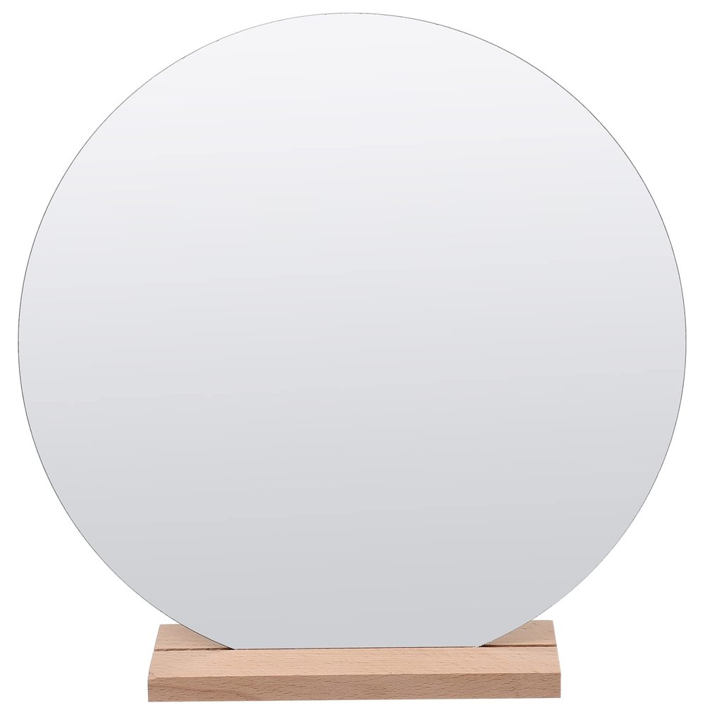 Yardwe Acrylic Irregular Desktop Cosmetic Mirror Aesthetic Makeup Mirror Stand for Bedroom Dorm and Vanity Decor for Women Birthdays and Holidays