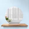 Yardwe Acrylic Irregular Desktop Cosmetic Mirror Aesthetic Makeup Mirror Stand for Bedroom Dorm and Vanity Decor for Women Birthdays and Holidays view 3