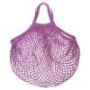 MECCANIXITY Cotton Mesh Bag, 15x13.8 Reusable Washable Mesh Net String Grocery Bags Organizer for Fruits Vegetables Shopping Dark Purple view 1