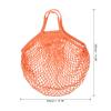 MECCANIXITY Cotton Mesh Bag, 15x13.8 Reusable Washable Mesh Net String Grocery Bags Organizer for Fruits Vegetables Shopping Orange view 2