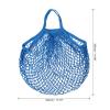 MECCANIXITY Cotton Mesh Bag, 15x13.8 Reusable Washable Mesh Net String Grocery Bags Organizer for Fruits Vegetables Shopping Blue view 2