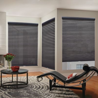 Tonature Window Blinds Cordless Cellular Shades for Windows Shades Light Filtering Cellular Blinds Bottom Up (28" W x 48" H, Black) UV Protection 1.5" Cell Honeycomb Blinds for Windows, Home, Bedroom