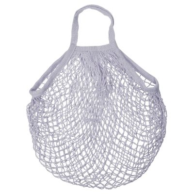 MECCANIXITY Cotton Mesh Bag, 15x13.8 Reusable Washable Mesh Net String Grocery Bags Organizer for Fruits Vegetables Shopping Gray