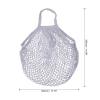 MECCANIXITY Cotton Mesh Bag, 15x13.8 Reusable Washable Mesh Net String Grocery Bags Organizer for Fruits Vegetables Shopping Gray view 2