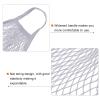 MECCANIXITY Cotton Mesh Bag, 15x13.8 Reusable Washable Mesh Net String Grocery Bags Organizer for Fruits Vegetables Shopping Gray view 4
