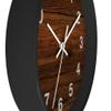 Mozingo ~ Premium Quality Silent No Tick Wall Clock Designer Clocks for Living Room Kitchen Bedroom 10" Made in USA (Frame Color: Black, Time Marks: Numbers, Wood Grain) view 2