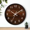 Mozingo ~ Premium Quality Silent No Tick Wall Clock Designer Clocks for Living Room Kitchen Bedroom 10" Made in USA (Frame Color: Black, Time Marks: Numbers, Wood Grain) view 3