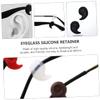 Hohopeti 20pairs Silicone Eyeglass Ear Grips - Retainers for Glasses and Sunglasses Comfortable Ear Hooks for during Sports and Daily Activities Black White view 2