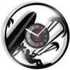 12 Inch Round Wall Clock Kitesurfing Sports Wall Clock Made of Re-purposed Vinyl Album Ocean Sport Surfing Beach Laser Etched LP Wall Watch Surfers' Gift view 1