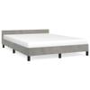 GOLINPEILO Light Gray Bed Frame with Headboard 53.9"x74.8" Full Velvet, Weight-53.352 lb(Style J) view 3