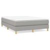 GOLINPEILO Light Gray Box Spring Bed Frame with Golden Legs, 59.8"x79.9" Queen Fabric, Weight-54.675 lb(Style L) view 3