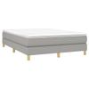 GOLINPEILO Light Gray Box Spring Bed Frame with Golden Legs, 59.8"x79.9" Queen Fabric, Weight-54.675 lb(Style L) view 4