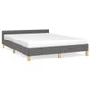 GOLINPEILO Dark Gray Bed Frame with Headboard 59.8"x79.9" Queen Fabric, Weight-57.32 lb(Style I) view 3