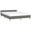 GOLINPEILO Dark Gray Bed Frame with Headboard 59.8"x79.9" Queen Fabric, Weight-57.32 lb(Style I) view 4