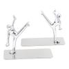 Cabilock Heavy Duty Metal Bookends 1 Pair Unique Bookshelf Decor Accents for Desk view 1