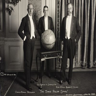 24x36 gallery poster, Robert Peary, Ernest Shackleton, and Roald Amundsen, 1913