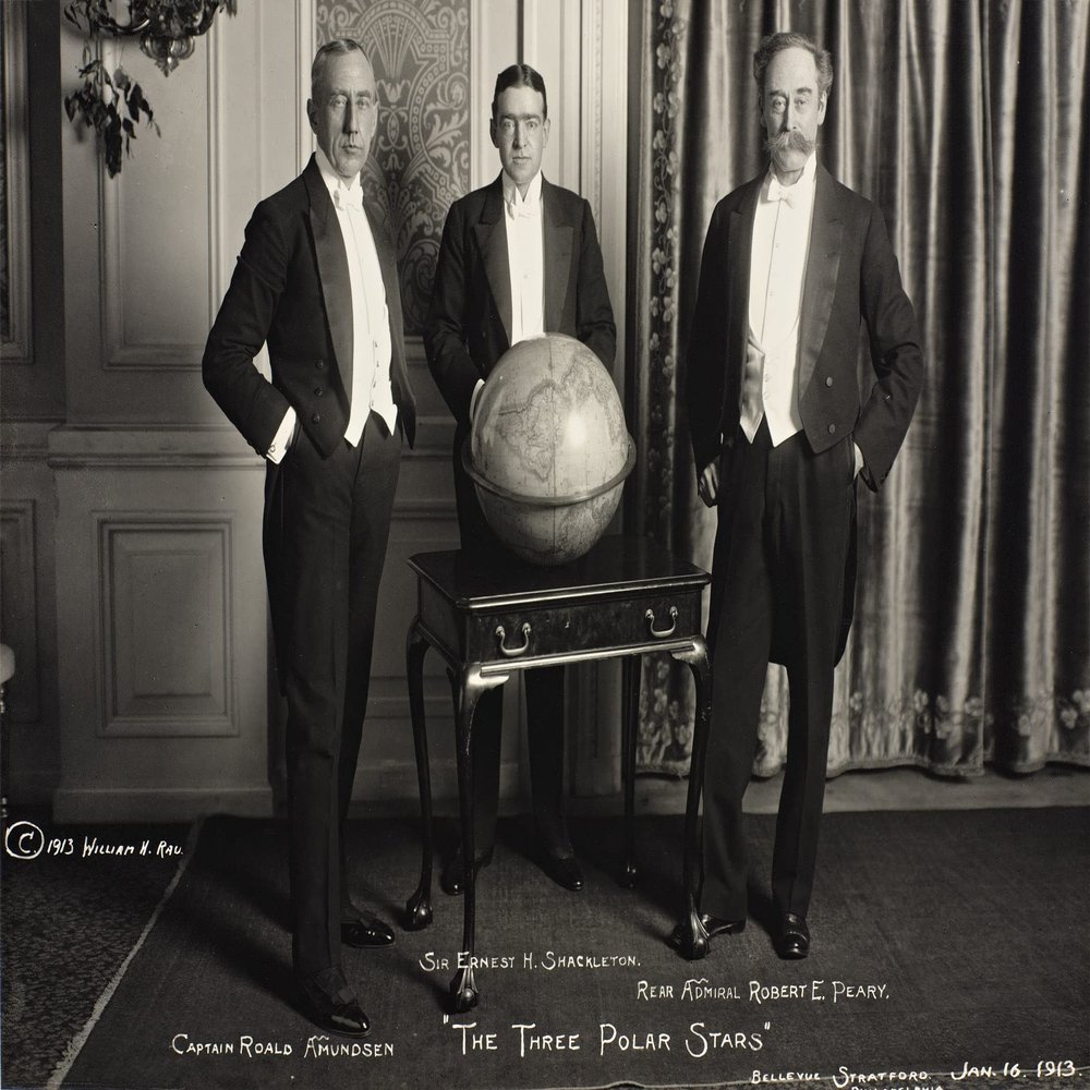 24x36 gallery poster, Robert Peary, Ernest Shackleton, and Roald Amundsen, 1913