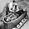 24x36 gallery poster, Howard Carter examining the innermost coffin of Tutankhamun, King Tut view 1