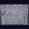24x36 gallery poster, Die photograph of a MOS 6502, an early 1970s microprocessor integrating 3500 transistors on a single chip view 1