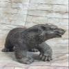 EUROPEAN BRONZE Nice European Signed Bronze Wealth Crawl Animals Ferocious Bear Statue Figure Statue Gift Art view 4